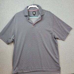 FootJoy Golf Polo Shirt Mens Size Large FJ Top Birdseye Print‎